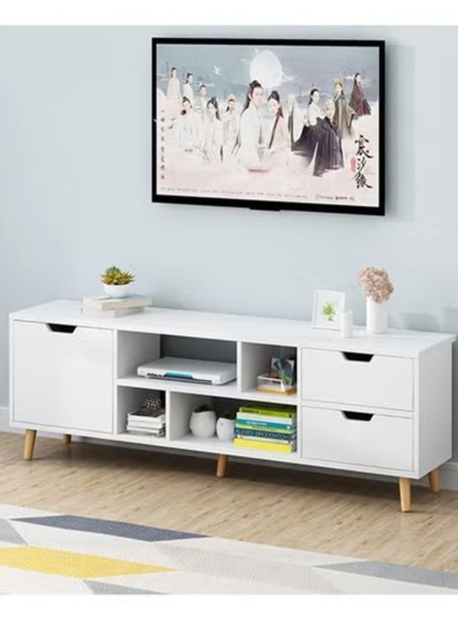 فاشون هوم أرفف تخزين بسيطة حديثة مطورة ومجموعة خزانة تلفزيون طاولة لأثاث غرفة المعيشة المنزلية 140 × 30 × 38 سم - Image 2