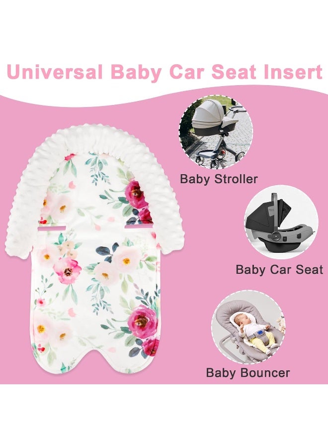 TANOFAR وسادة دعم رأس وغطاء حزام مقعد السيارة TANOFAR للأطفال، رمادي، دعم رأس للذكور، وسادة ناعمة تناسب مقاعد السيارة، عربات الأطفال، وأرجوحات، (زهور) - Image 4