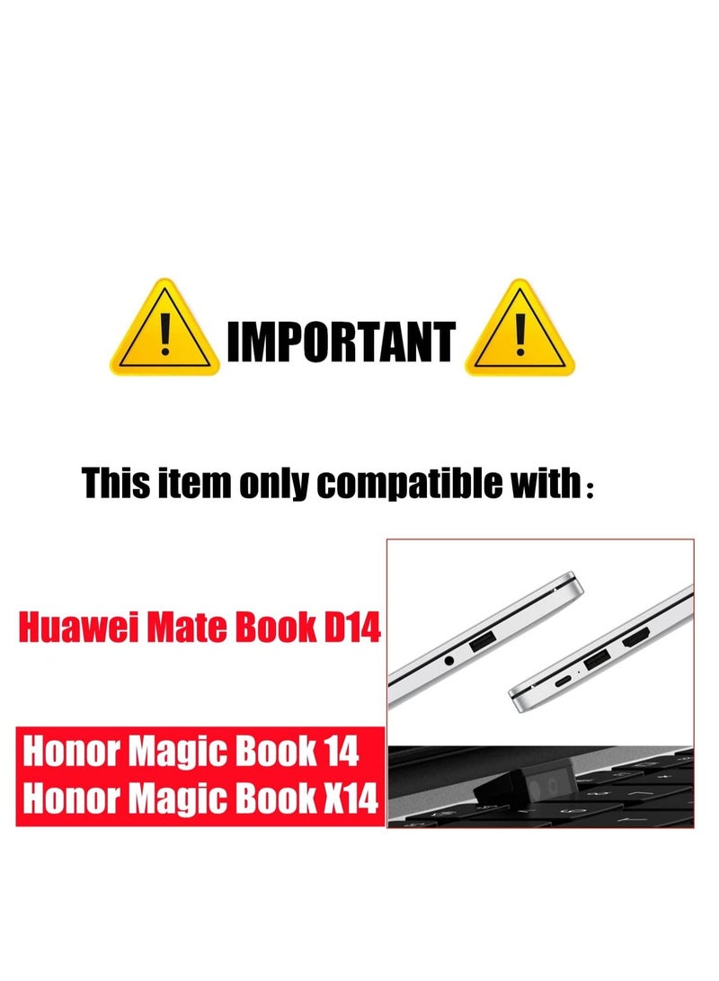 Case Compatible with Huawei Matebook D14 2020 2021/Honor Magicbook 14 2020,Frosted Hard Plastic Shell Cover for Huawei Matebook D14 /Honor Magicbook 14--Frosted Clear