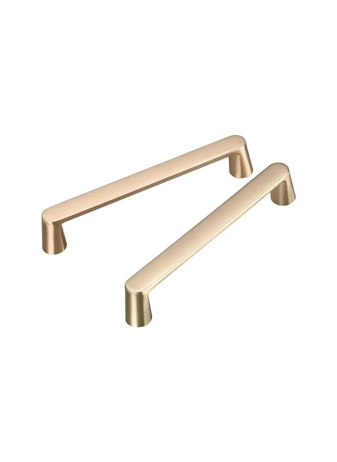 PROMASS 10 Pack Gold Cabinet Handles - 5 Inch Hole Centers Brushed Gold Cabinet Pulls for Cupboard Door, Dresser Drawer, Wardrobe Hardware  - Image 2