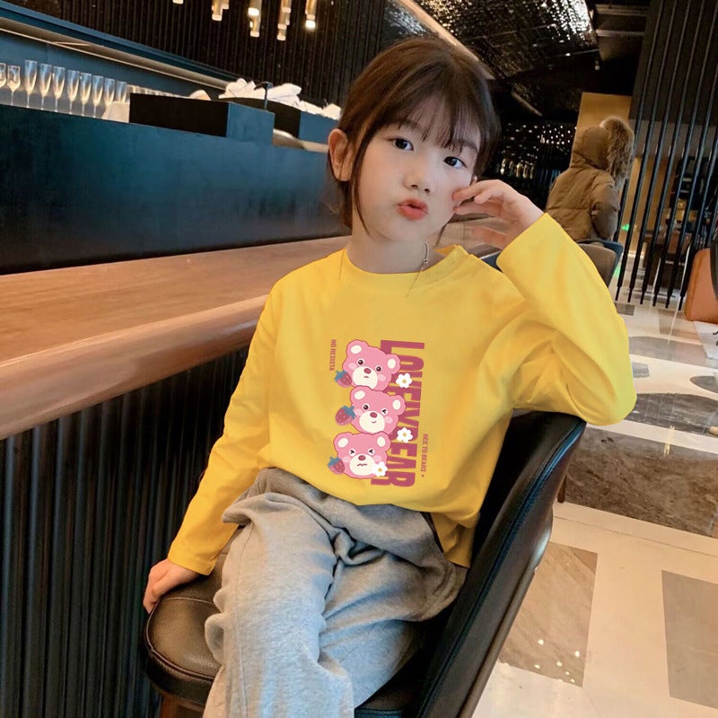 H2011# Children'S T-Shirt Boys And Girls Cotton Casual Long Sleeve Children'S Clothing New Casual Cotton T-Shirt Children - Image 1