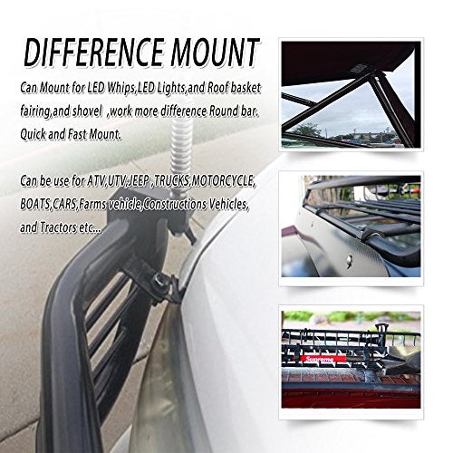 House Tuning 1.75 inche Roll Bar Clamp - 2Pack, Clamp 1 3/4 inch Bar,Tube Mount Bracket for Work HID LED Light Bar (2pcs-1.75" Clamp) - Image 4