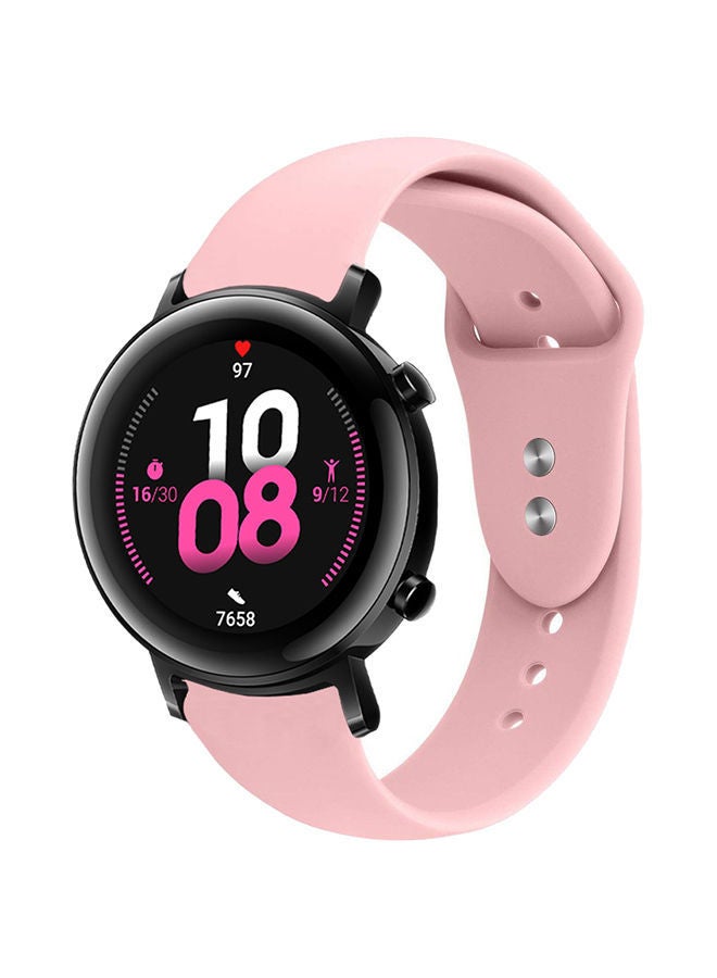 NIBEMINENT Solid Silicon Replacement Band For Huawei Watch GT 2 Light Pink