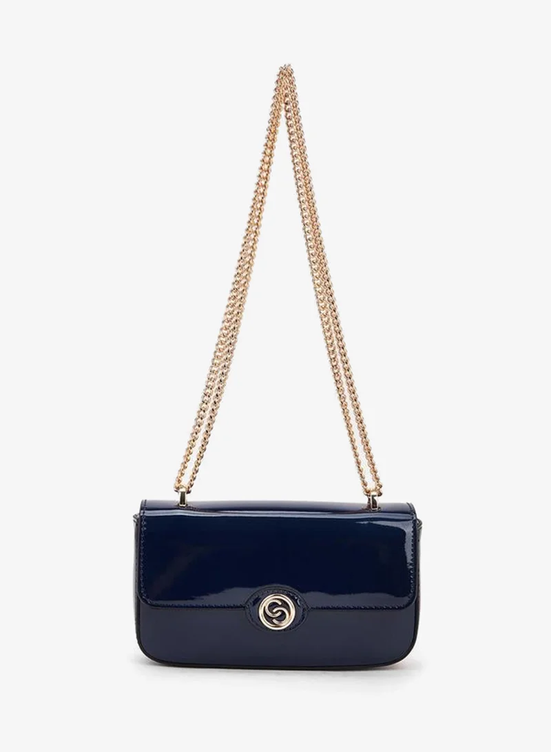 Celeste Solid Crossbody Bag with Chain Strap