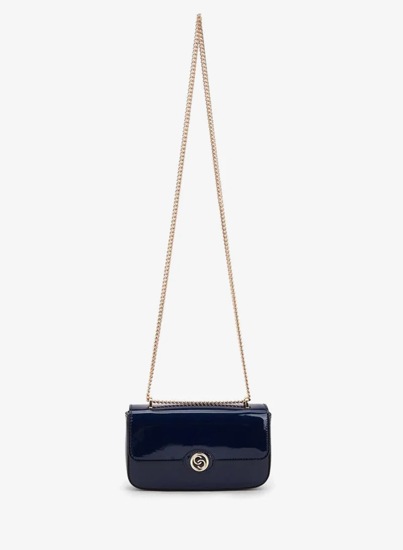 Celeste Solid Crossbody Bag with Chain Strap