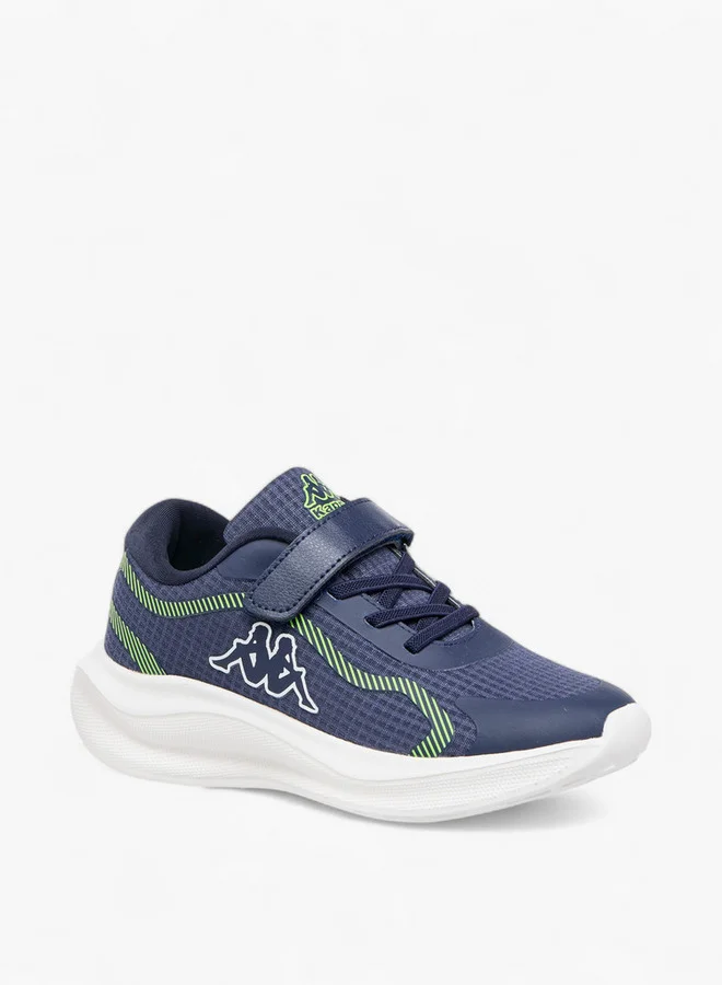 Kappa Boys' Logo Print Sport Shoes with Hook and Loop Closure