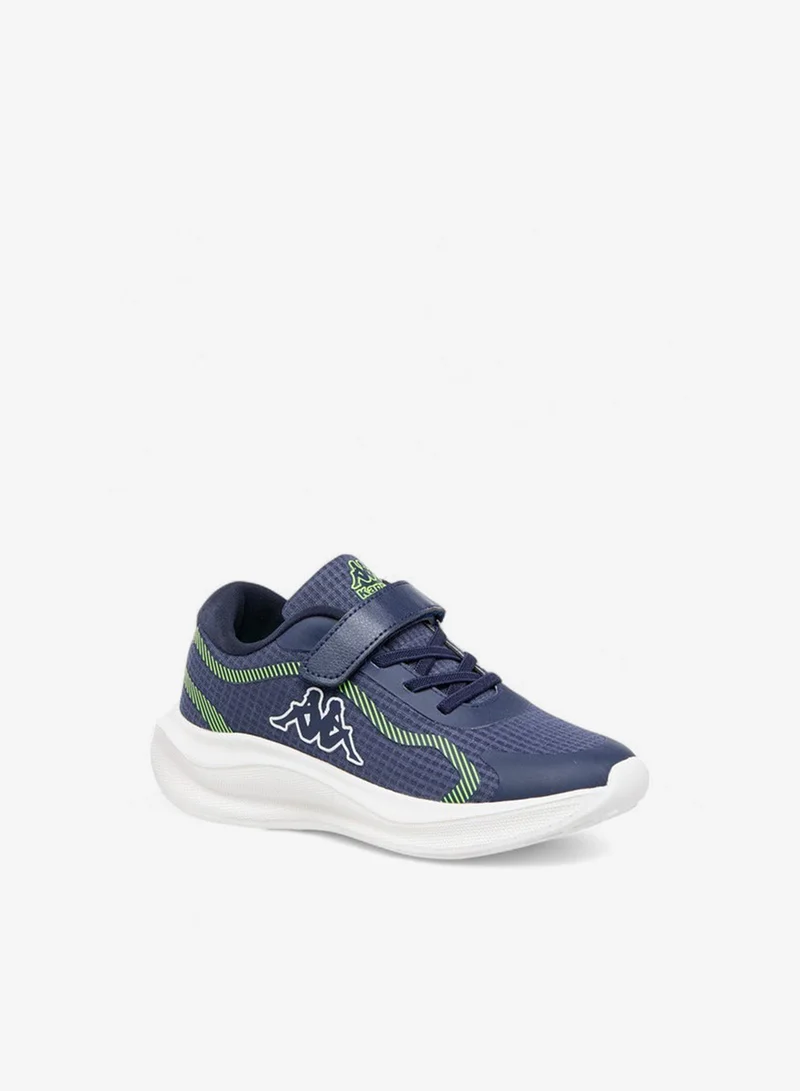 Kappa Boys' Logo Print Sport Shoes with Hook and Loop Closure