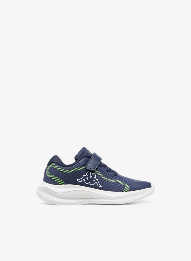 Kappa Boys' Logo Print Sport Shoes with Hook and Loop Closure - Image 3