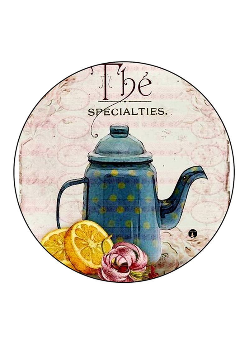 Food Printed Mouse Pad  Round  Multicolour