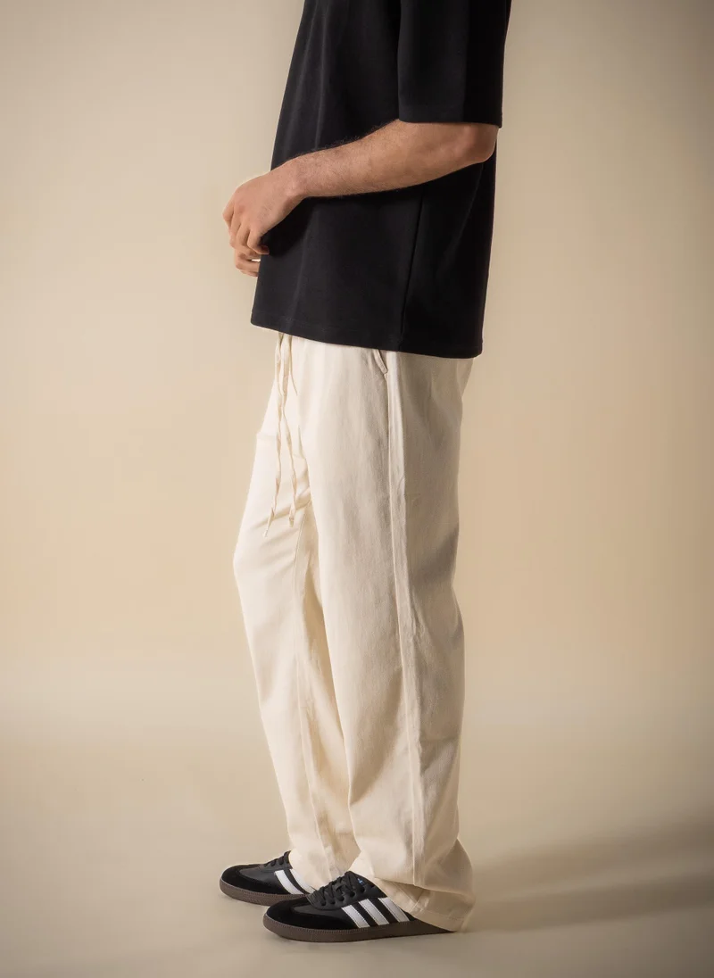 Shapes Beige COMFORT COTTON TROUSERS for Men | Best Price UAE