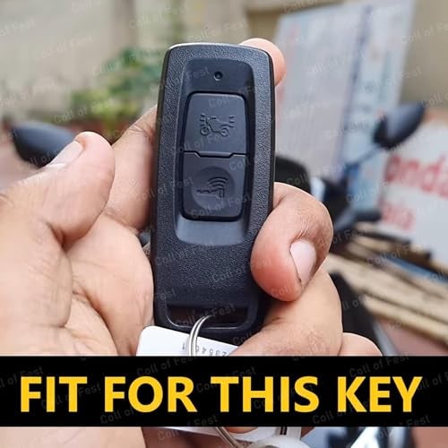 Coll of Fest® Metal Silicon Key Cover Compatible for Honda Activa | Dio | H-Smart, Scooter Metal and Silicon Protection Special Feature Visible in Low-Light Conditions - Image 4