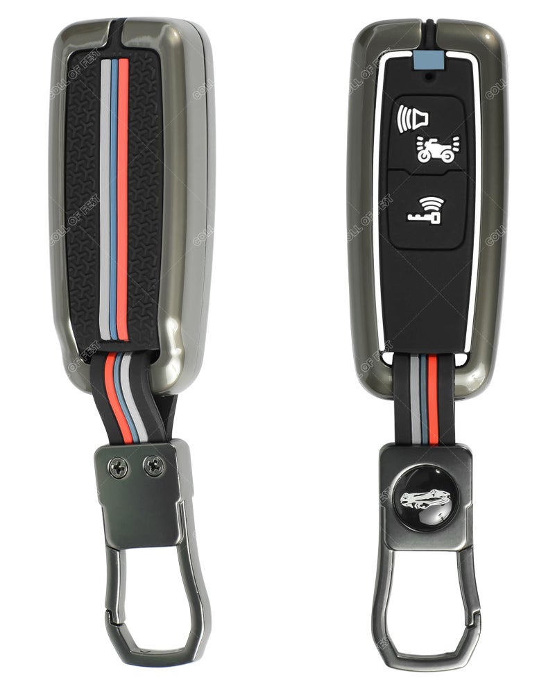 Coll of Fest® Metal Silicon Key Cover Compatible for Honda Activa | Dio | H-Smart, Scooter Metal and Silicon Protection Special Feature Visible in Low-Light Conditions - Image 5
