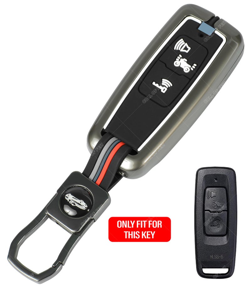 Coll of Fest® Metal Silicon Key Cover Compatible for Honda Activa | Dio | H-Smart, Scooter Metal and Silicon Protection Special Feature Visible in Low-Light Conditions - Image 2