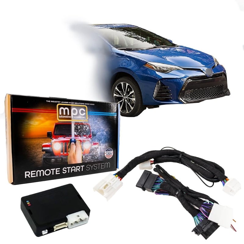 MPC Remote Start Kit Compatible with Toyota Corolla 20142019 HKey ONLY Semi Plug N Play Harness Press OEM Key Fob 3X Lock to Start USA Tech Support