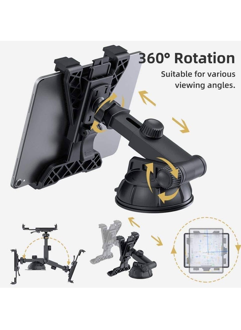GENNEXT Tablet Holder for Car Mount,3-in-1 Car Air Vent,Dashboard Windshield Mount,360° Rotation Adjustable for iPad Air/Mini, Nintendo Switch,Samsung,Tablets 6"- 10.5",TPU Suction Sticky Gel  - Image 4