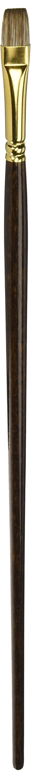 Winsor Newton Winsor & Newton Monarch Flat Long Handle Brush, Size 8,Brown - Image 1