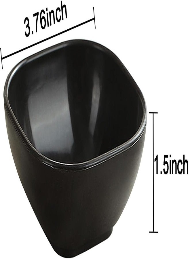 Ronanemon 20 Pack Small Bowls, 4.5 OZ Wheat Straw Soy Sauce Dishes, Unbreakable Dessert Bowls,Dipping Sauce Cups, Mini Prep Bowls,Snacks, Sauce Ketchup, BBQ (Black) - Image 2
