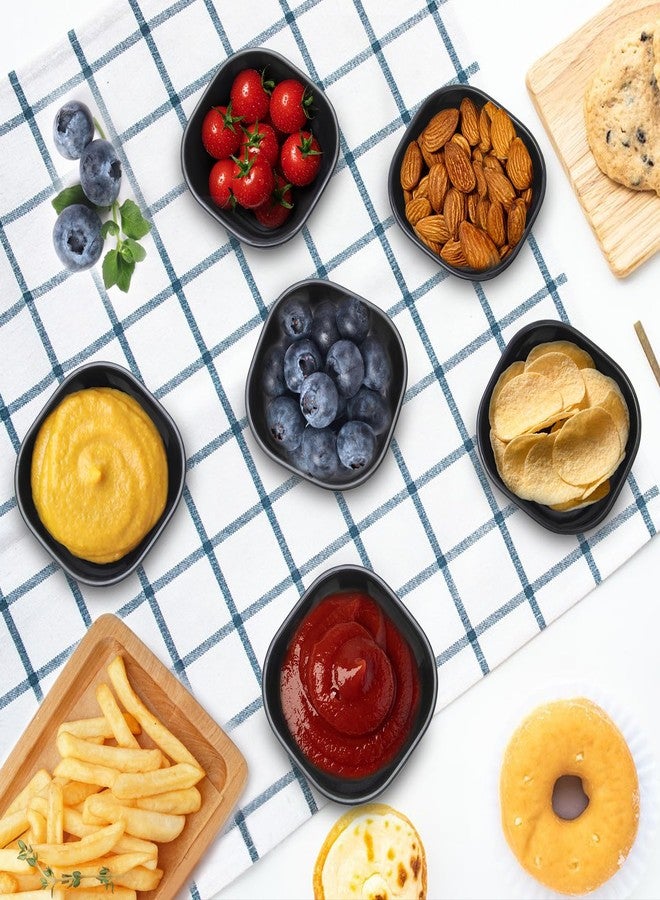 Ronanemon 20 Pack Small Bowls, 4.5 OZ Wheat Straw Soy Sauce Dishes, Unbreakable Dessert Bowls,Dipping Sauce Cups, Mini Prep Bowls,Snacks, Sauce Ketchup, BBQ (Black) - Image 5