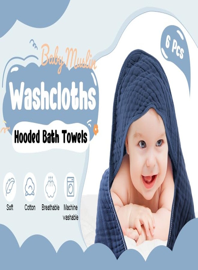 TEDDYIFY Hooded Baby Towel – 100% Muslin Cotton, Soft Baby Beach Towels with Hood for Infants, Toddlers and Kids, Grey - Image 2