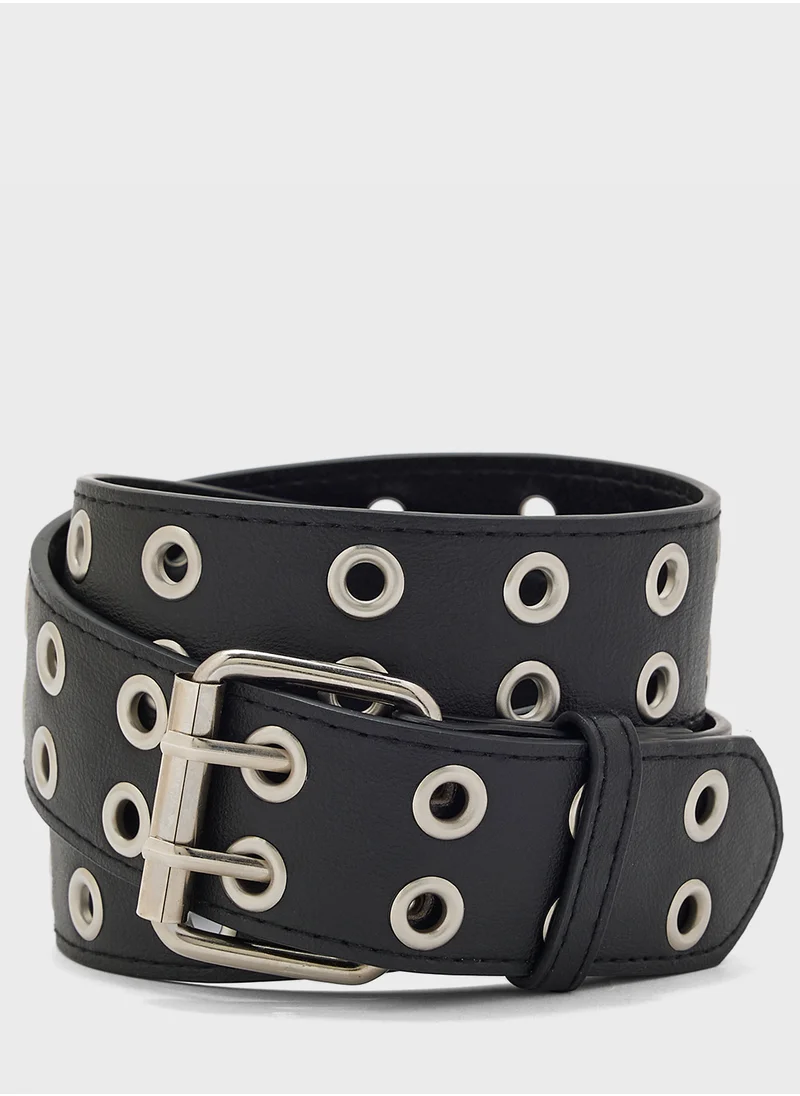 Ginger Wide Studded Belt