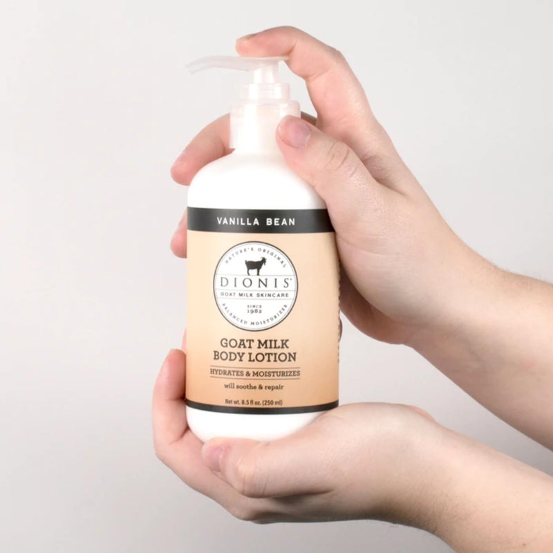 Dionis Goat Milk Hydrating Skincare Scented Cream, Rich & Creamy Daily Moisturizing Vanilla Bean Body Lotion For Dry Skin, Made in the USA, Cruelty-Free & Paraben-Free, 8.5 oz Bottle - Image 4
