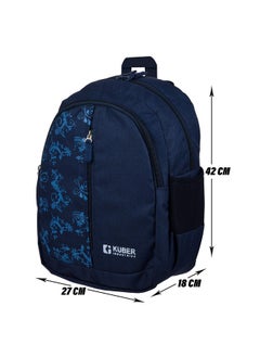 Kuber Industries Kuber Industries Backpack | School Backpack for Kids | Collage Backpack | School Bag for Boys & Girls | 3 Compartments Mini Backpack | Half Print School Bag | Navy Blue  - Image 3