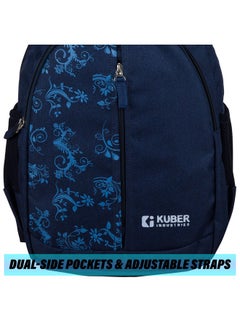 Kuber Industries Kuber Industries Backpack | School Backpack for Kids | Collage Backpack | School Bag for Boys & Girls | 3 Compartments Mini Backpack | Half Print School Bag | Navy Blue  - Image 5