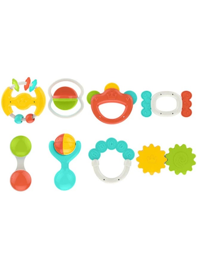 حديقة الألعاب مجموعة خشخيشات الأطفال - ألعاب حسية للتعليم المبكر للأطفال حديثي الولادة، متعددة الألوان، تصميم خفيف الوزن لسهولة الإمساك، تعزز المهارات الحركية وتنسيق اليد والعين، مناسبة للأطفال من عمر 0 ​​شهر فما فوق - Image 4