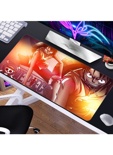 Anime One Piece Mouse Pad Oversized Keyboard Pad Luffy Robina Mecobais Mouse Pad-Color:800X300X2MM-Pattern:Domineering Lufei