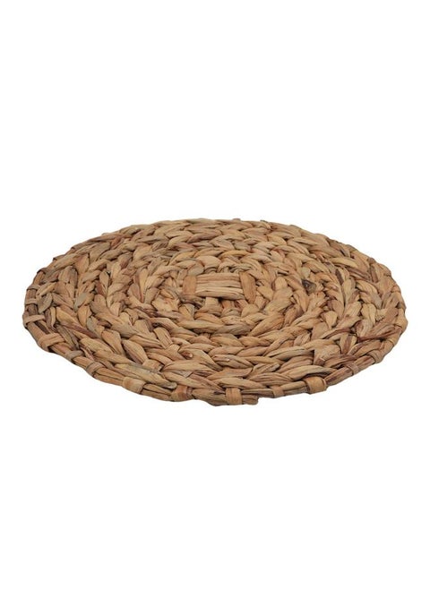 Wicker Serving Board 38 X 38 X 1 Cm Round Brown