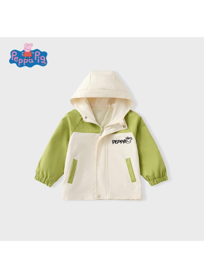 Peppa Pig Designer Kids' Hooded Jacket - Unisex Daily Wear Color-blocked Coat For Babies & Toddlers - Image 2
