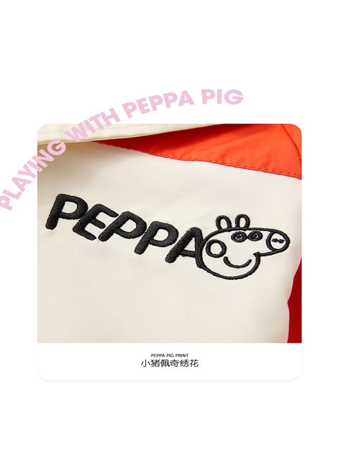 Peppa Pig Designer Kids' Hooded Jacket - Unisex Daily Wear Color-blocked Coat For Babies & Toddlers - Image 4