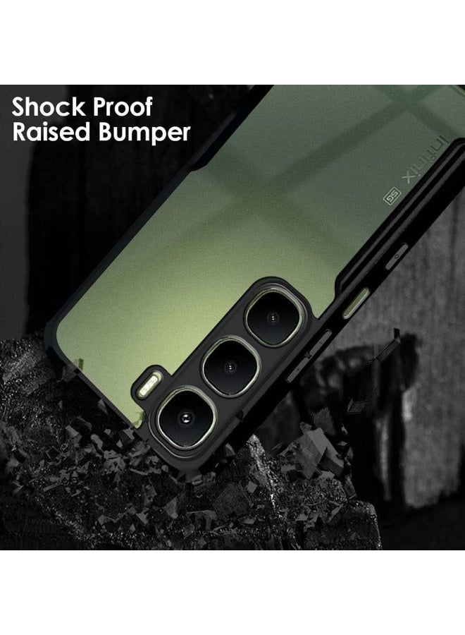 جراب شفاف صلب من البولي كربونات لهاتف Infinix Hot 60 / Hot 60i 4G مع إطار أسود مقاوم للصدمات من مادة TPU، جراب شفاف مقاوم للصدمات بزاوية 360 درجة غير قابل للاصفرار لهاتف Infinix Hot 60 / Hot 60i 4G - Image 4