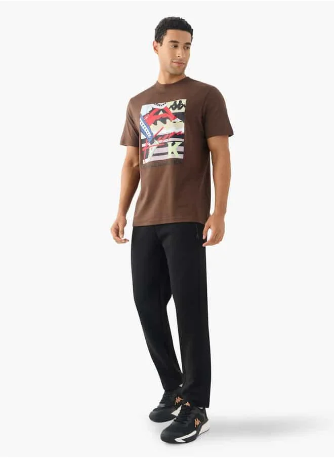 كابا Kappa Printed T-shirt with Crew Neck and Short Sleeves