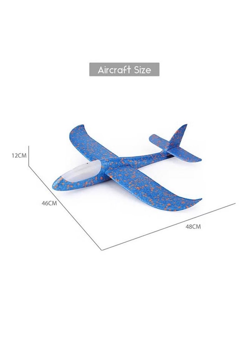 Huitich 48cm Hand Throwing Foam Airplane with LED Lights – Rechargeable Outdoor Flying Toy - Image 2