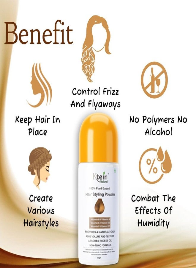 Ktein combo 100% Plant Based Hair Styling Powder (15g) with Ktein 4 in 1 professional hair brush - Image 4