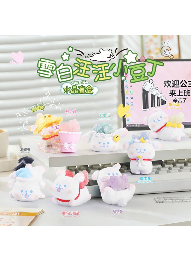 Good Luck Desktop Ornaments: Lucky Cat Crystal Figurine Blind Box, Popular On Xiaohongshu, Trendy Decoration, New Model