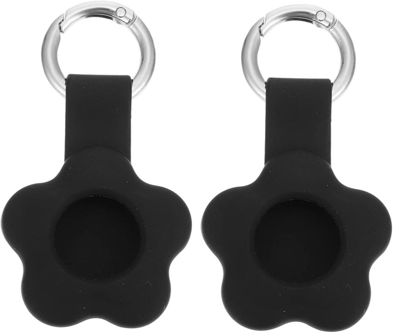 حامل سلسلة مفاتيح من السيليكون مع غطاء واقي وحلقة مفاتيح لأجهزة التتبع ومفاتيح الحيوانات الأليفة والأمتعة - Image 1