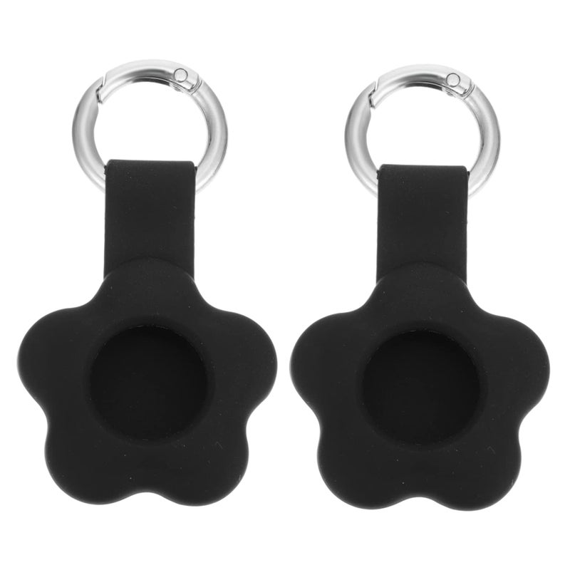 حامل سلسلة مفاتيح من السيليكون مع غطاء واقي وحلقة مفاتيح لأجهزة التتبع ومفاتيح الحيوانات الأليفة والأمتعة - Image 2