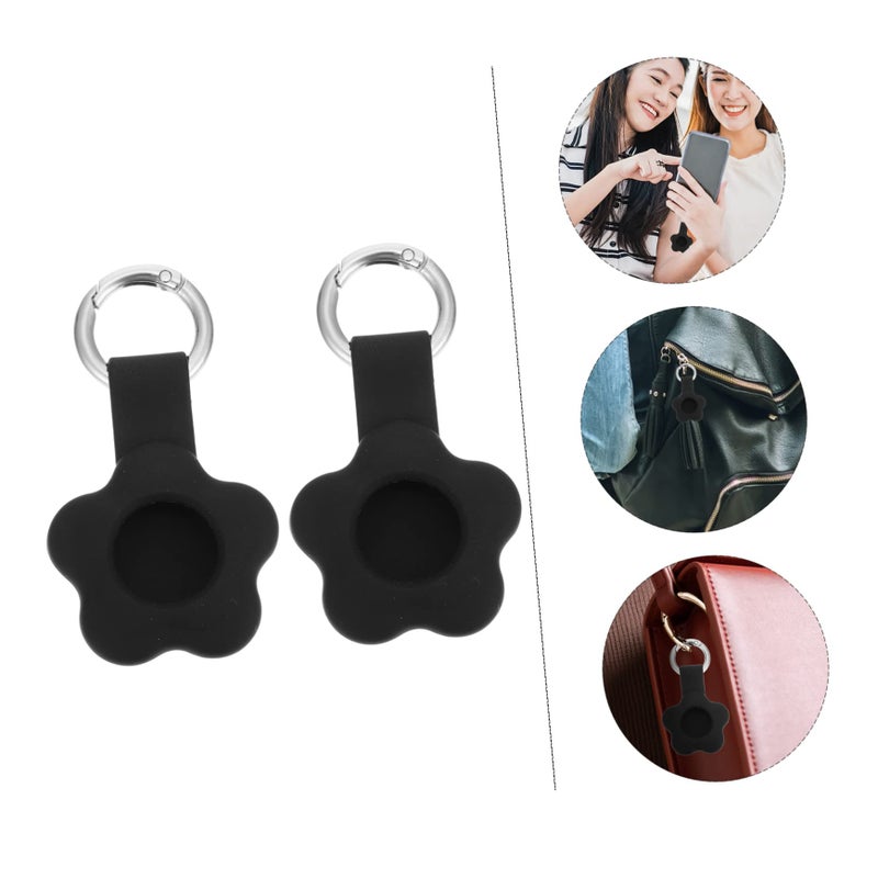 حامل سلسلة مفاتيح من السيليكون مع غطاء واقي وحلقة مفاتيح لأجهزة التتبع ومفاتيح الحيوانات الأليفة والأمتعة - Image 4