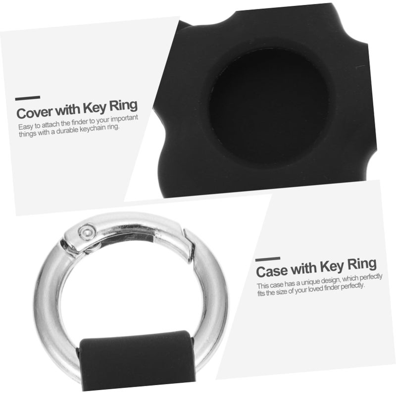 حامل سلسلة مفاتيح من السيليكون مع غطاء واقي وحلقة مفاتيح لأجهزة التتبع ومفاتيح الحيوانات الأليفة والأمتعة - Image 3