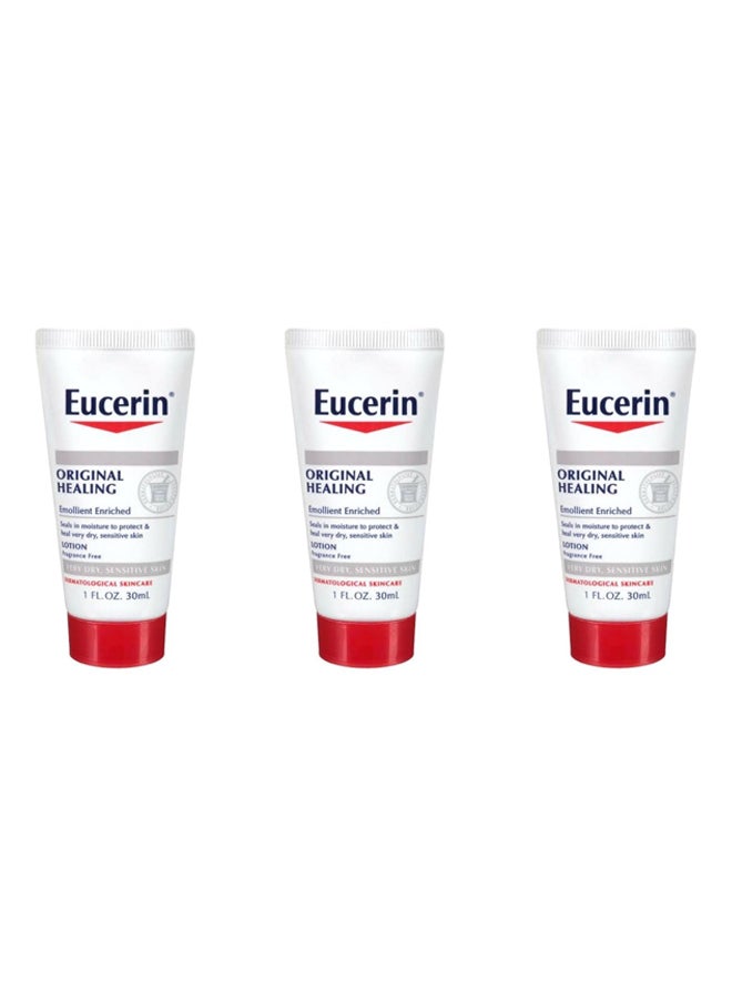Eucerin Pack Of 3 Original Healing Moisturizing Lotion 30ml - Image 1
