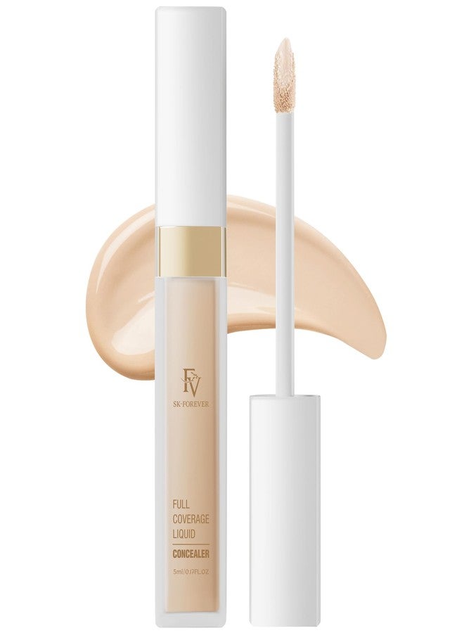 FV Liquid Matte Concealer for Dark Circles, Redness, Fine Lines and Acne, Lightweight Formula, Full Coverage, Longwear & Waterproof, Hydrating Concealer Makeup, 01 Fair - Image 1