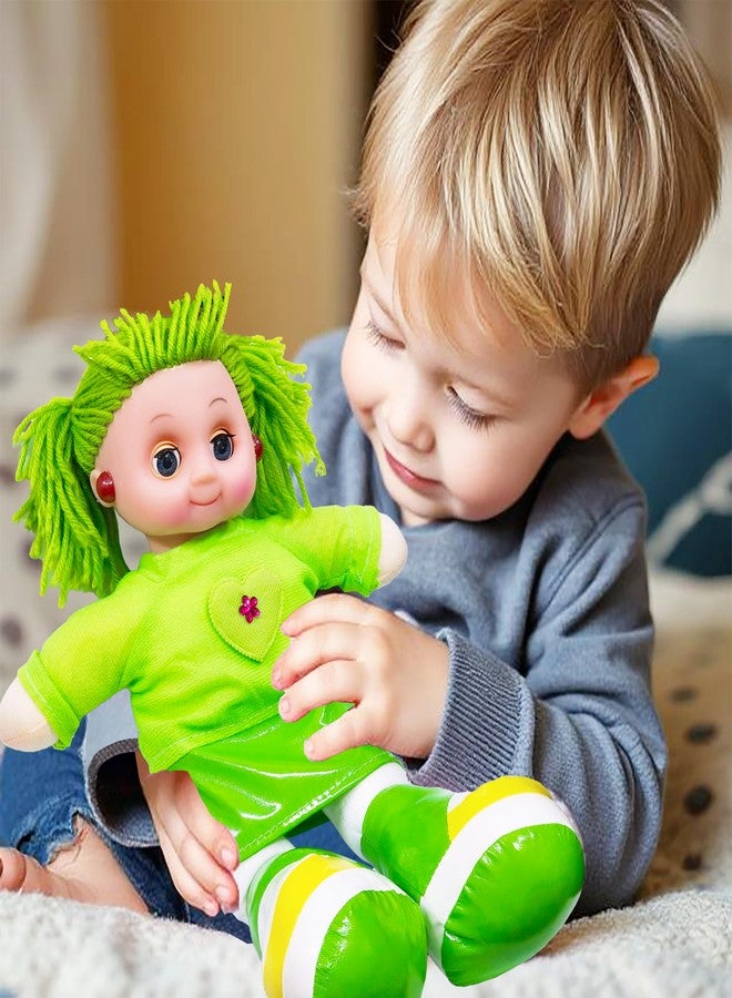 VGRASSP Beautiful Fluffy Smiling Wool Doll Toy for Girls with Lights and Music - Soft and Cute - 36 cms - Image 4