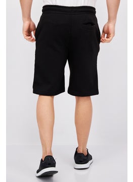 CROSSHATCH Men Drawstring Brand Logo Basic Short, Black  - Image 3