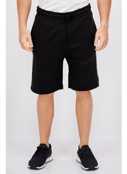 CROSSHATCH Men Drawstring Brand Logo Basic Short, Black  - Image 1