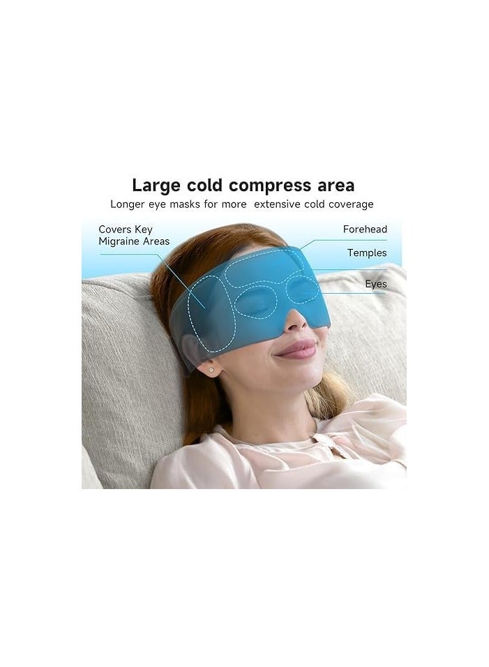 قناع العين  قناع نوم ناعم للعيون الجافة، عبوة ثلج جل قابلة لاعادة الاستخدام، لراحة العين مع علاج بارد للصداع المهدئ والهالات السوداء والعيون المنتفخة والصداع النصفي متعدد الالوان - Image 2