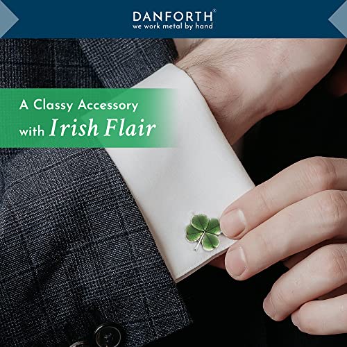 DANFORTH Four Leaf Clover Cufflinks for Men | Handcrafted Pewter Shamrock Cufflinks, Green St. Patrick’s Day Accessories, Made in USA - Image 4