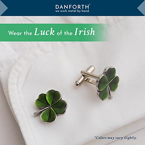 DANFORTH Four Leaf Clover Cufflinks for Men | Handcrafted Pewter Shamrock Cufflinks, Green St. Patrick’s Day Accessories, Made in USA - Image 5