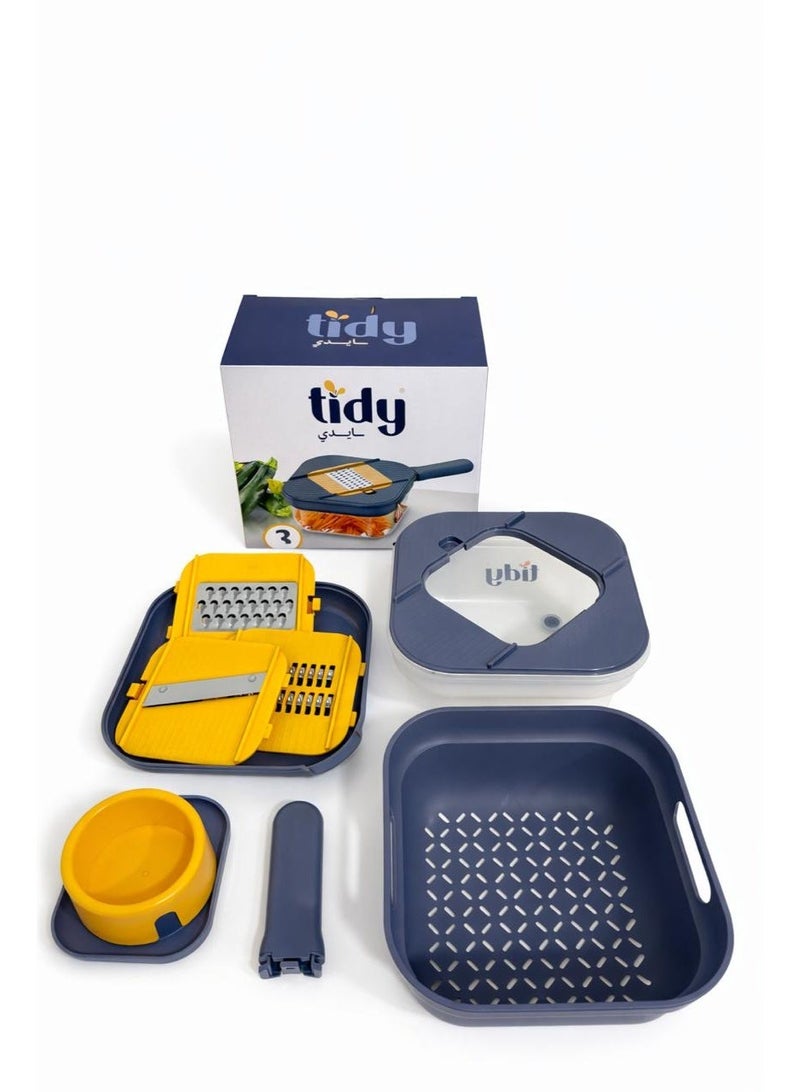 تيدي قطّاعة وبشّارة خضروات متعددة الاستخدام مع وعاء تجميع ومقابض مريحة - Image 4